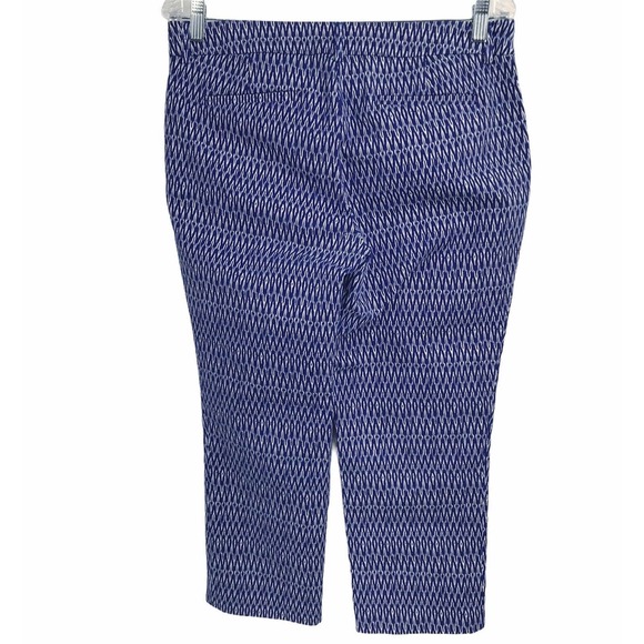 WILL SMITH WOMEN'S SIZE 8 BLUE PRINT MIDRISE CAPRI PANTS - Picture 4 of 6